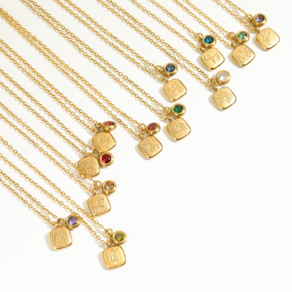 Pendant 12 Constellation Necklace Crystal Bohemian Golden Necklace Collarbone Chain Women Girls Aquarius
Pendant 12 Constellation Necklace Crystal Bohemian Golden Necklace Collarbone Chain Women Girls Aquarius