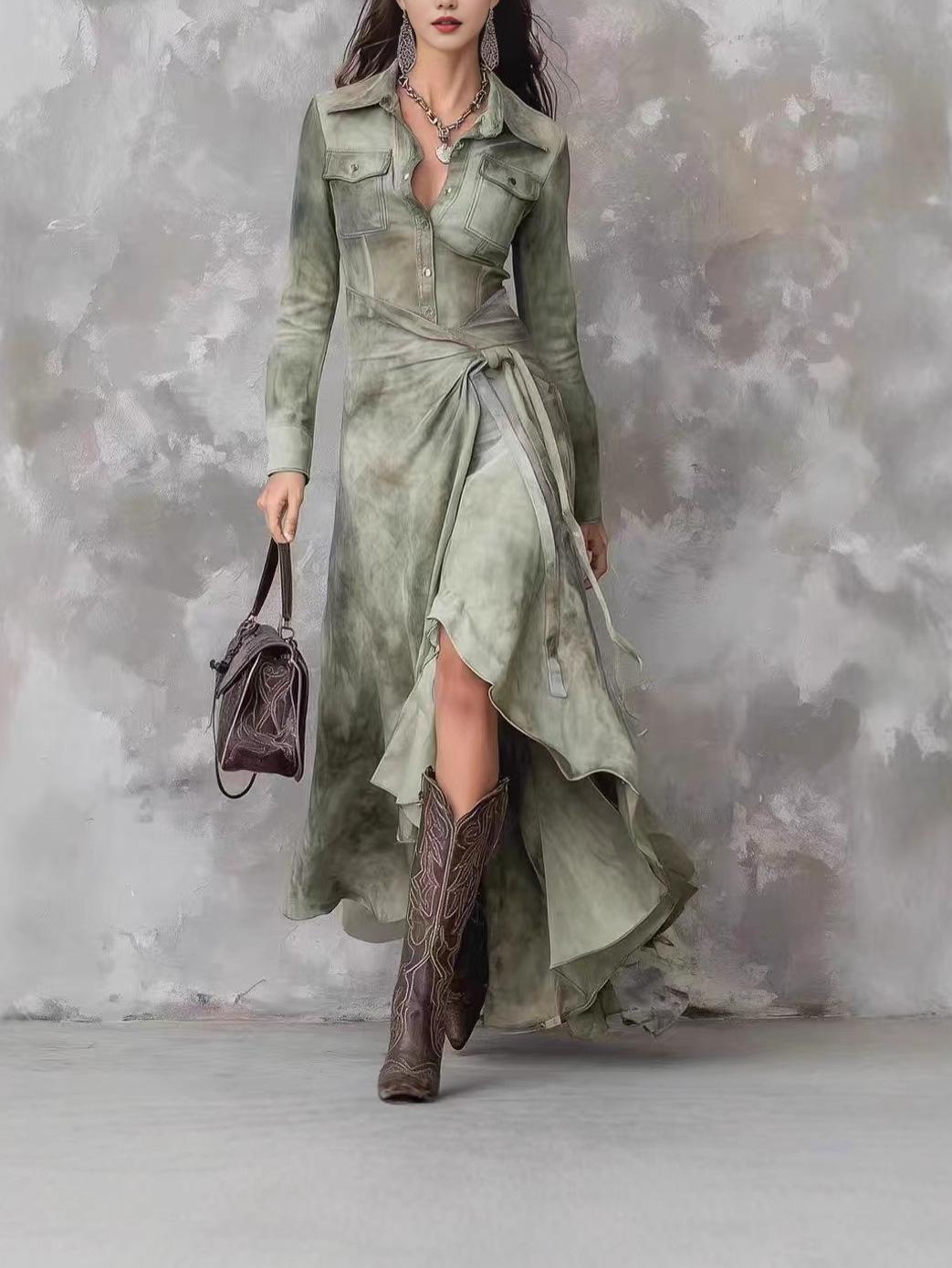 European & American 2025 Early Autumn Niche Designer Long-Sleeved Tie-Dye Women s Dress XXL светло-зеленый
European & American 2025 Early Autumn Niche Designer Long-Sleeved Tie-Dye Women s Dress XXL светло-зеленый