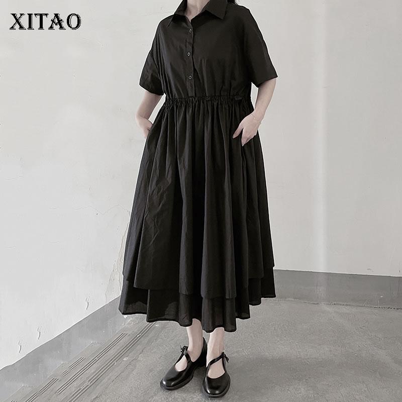 XITAO однотонное черное бандажное платье с завязками, двухслойное лоскутное летнее новое модное повседневное свободное платье с отложным воротником DMY4813
XITAO однотонное черное бандажное платье с завязками, двухслойное лоскутное летнее новое модное повседневное свободное платье с отложным воротником DMY4813