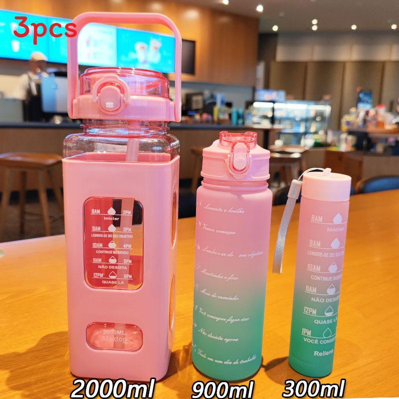 Large Capacity Plastic Water Cup Set With Straws For Outdoor Sports And Travel рожевий
Large Capacity Plastic Water Cup Set With Straws For Outdoor Sports And Travel рожевий
