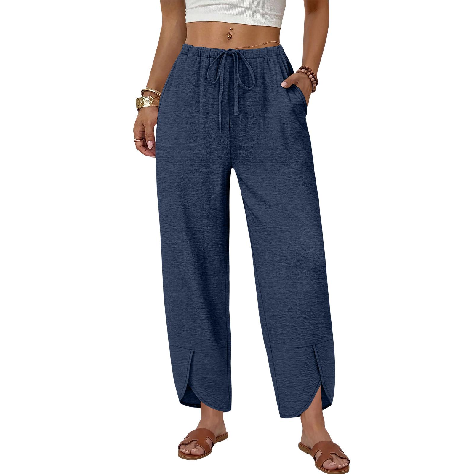 Women’s Loose Fit High Waist Drawstring Wide Leg Pants Casual Lightweight Elastic Waistband Trousers with Pockets for Daily Wear L тёмно-синий
Women’s Loose Fit High Waist Drawstring Wide Leg Pants Casual Lightweight Elastic Waistband Trousers with Pockets for Daily Wear L тёмно-синий