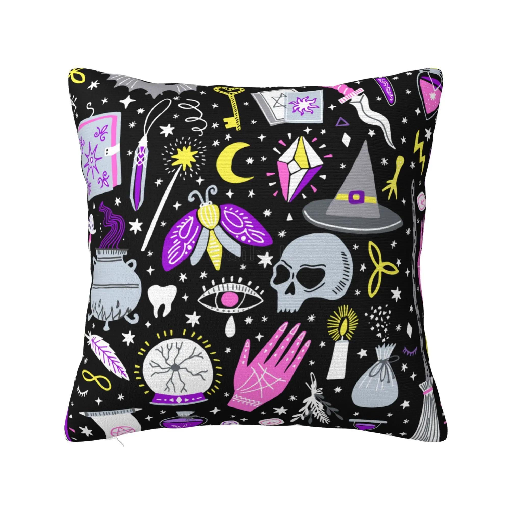 Magic Witch Goth Skull Throw Pillow Cover Pillowcase Soft Square Pillow Case Cushion Cover for Home Car Decorative 18x18 Inch 30cmx30cm
Magic Witch Goth Skull Throw Pillow Cover Pillowcase Soft Square Pillow Case Cushion Cover for Home Car Decorative 18x18 Inch 30cmx30cm
