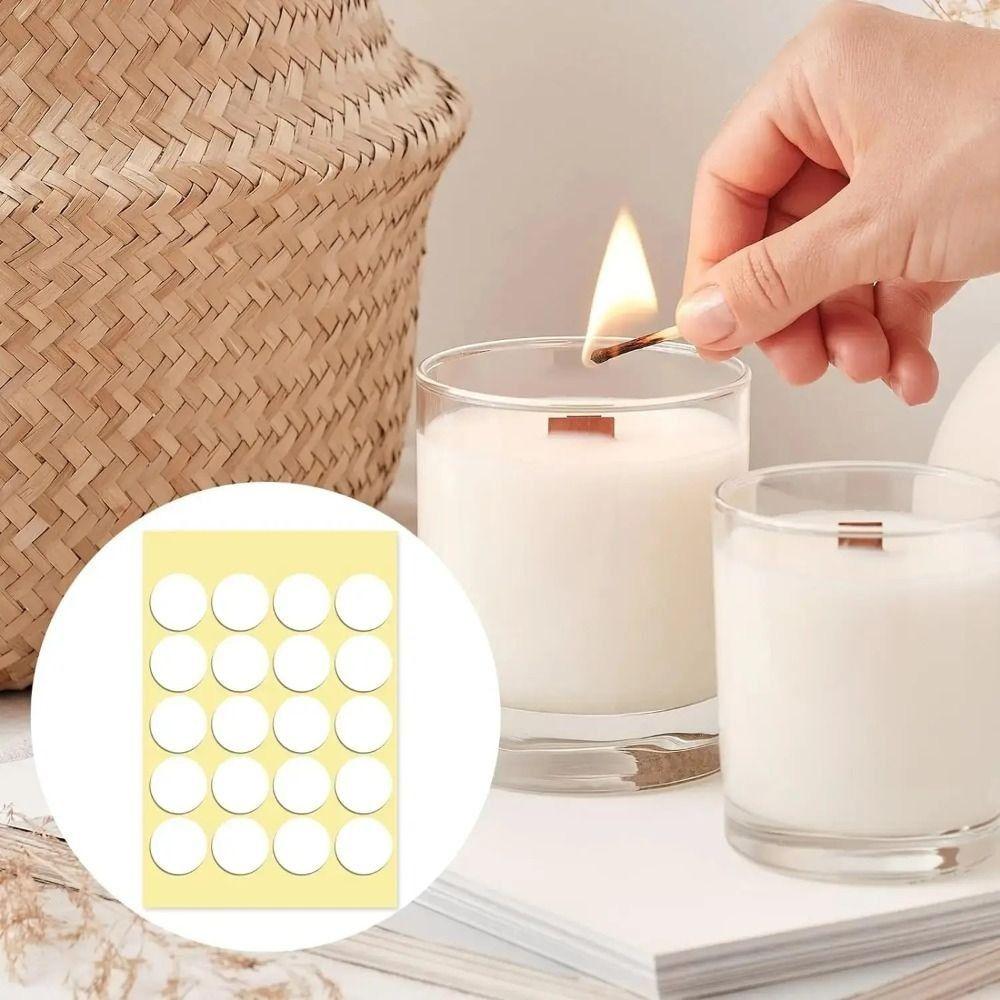 240PCS Heat Resistance Candle Wick Stickers Double-Sided Candle Wick Glue Candle Making 20mm
240PCS Heat Resistance Candle Wick Stickers Double-Sided Candle Wick Glue Candle Making 20mm
