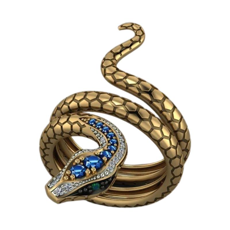 New Punk Coiled Snake Rings for Women Blue Zircon Dance Party Finger Ring Special Women Girl Gifts Personality Jewelry 1
New Punk Coiled Snake Rings for Women Blue Zircon Dance Party Finger Ring Special Women Girl Gifts Personality Jewelry 1