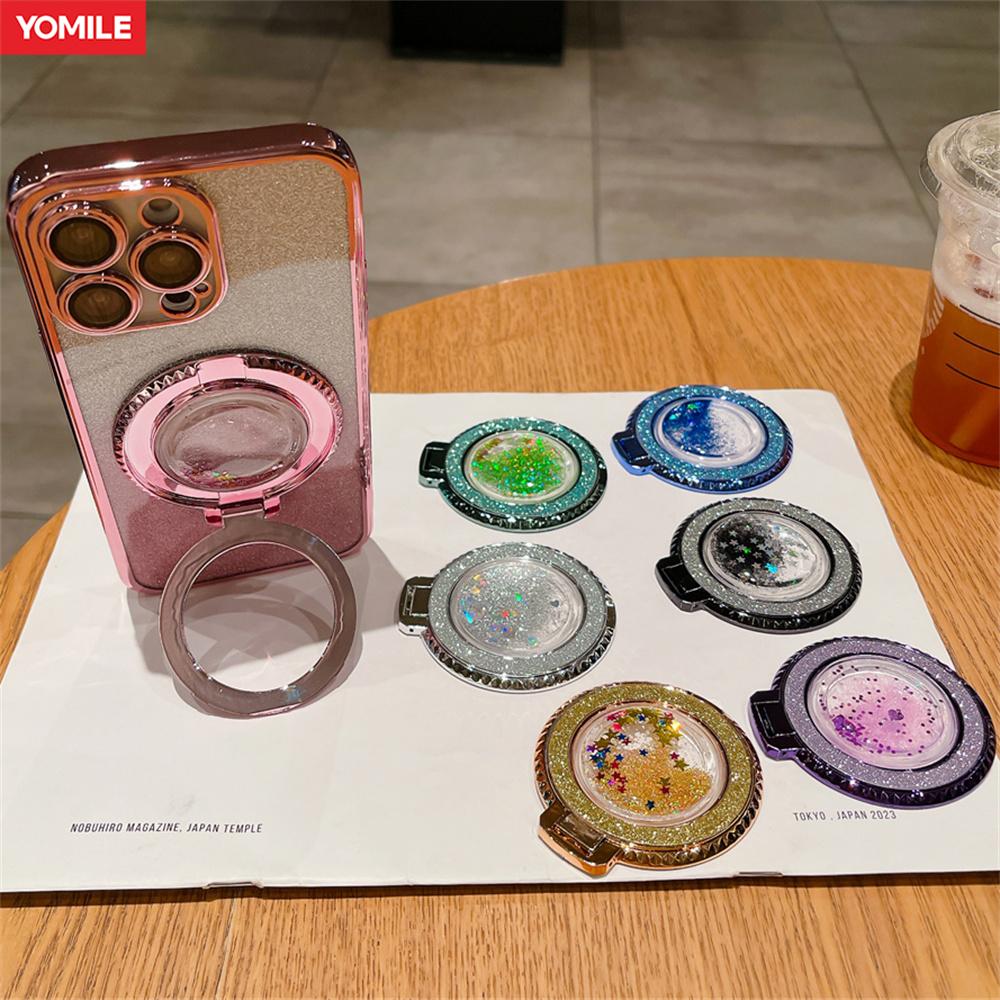 Магнітний тримач для кільця для мобільного телефону Bling Quicksand MagSafe Portable Mobile Phone Bracket Removable Grip for iPhone 13 14 15 чорний
Магнітний тримач для кільця для мобільного телефону Bling Quicksand MagSafe Portable Mobile Phone Bracket Removable Grip for iPhone 13 14 15 чорний