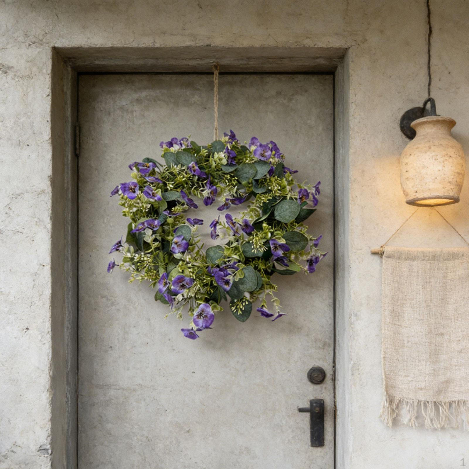 Artificial Door Wreath in Faux Flowers, Rustic Hanging Garland, Polypropylene (PP) Ornament, Ideal Purple Orchid Wreath
Artificial Door Wreath in Faux Flowers, Rustic Hanging Garland, Polypropylene (PP) Ornament, Ideal Purple Orchid Wreath