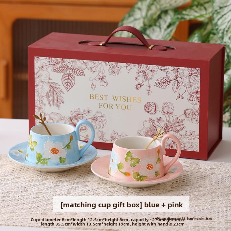 Hand Painted Ceramic Coffee Mug Set with Floral Relief Design High Value Breakfast Cup for Women
Hand Painted Ceramic Coffee Mug Set with Floral Relief Design High Value Breakfast Cup for Women