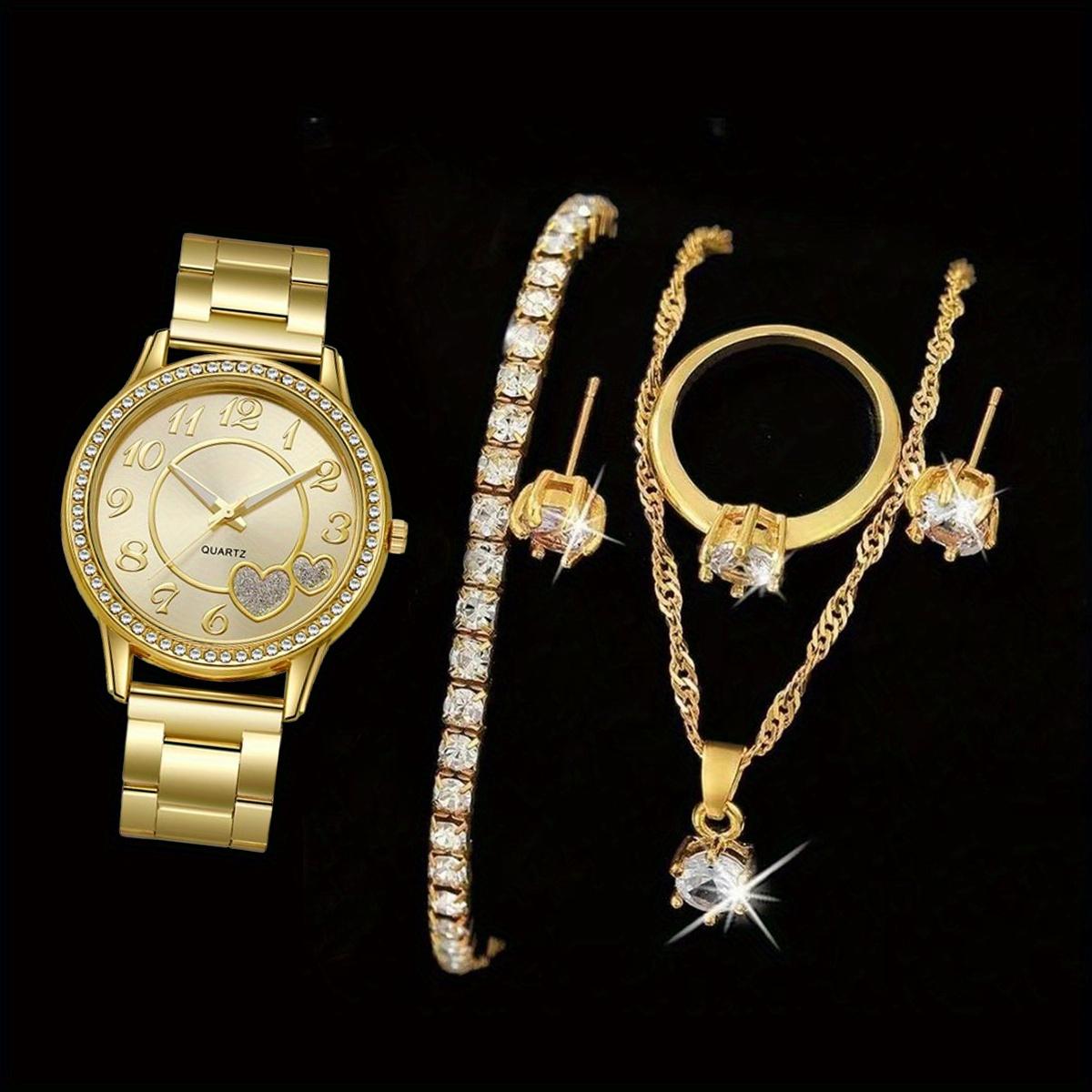 6pcs/Set-Fashion Heart-shaped Dial Women s Watch Plastic Strap Quartz Watch Jewelry Set (no Box)
6pcs/Set-Fashion Heart-shaped Dial Women s Watch Plastic Strap Quartz Watch Jewelry Set (no Box)