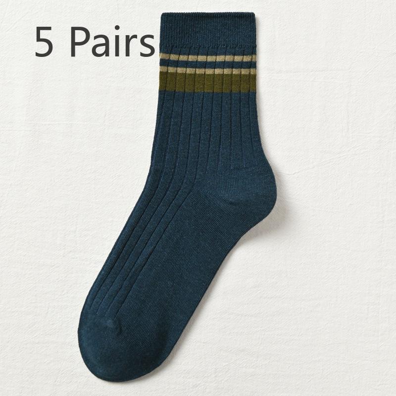 5 пар мужских носков-труб для весны и осени, впитывающих пот и дезодорирующих, новых 5 Pairs темно-синий
5 пар мужских носков-труб для весны и осени, впитывающих пот и дезодорирующих, новых 5 Pairs темно-синий