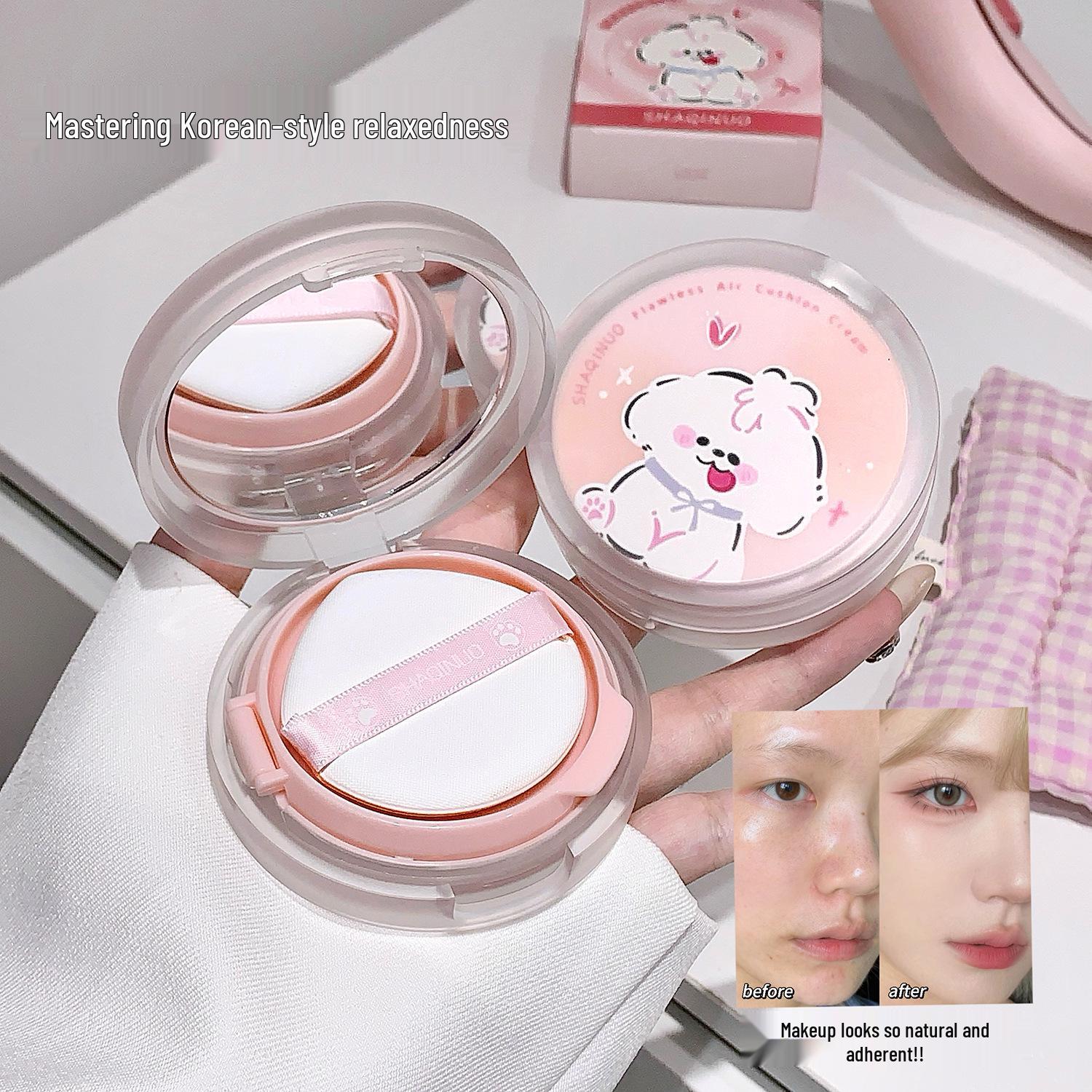 Shaqi Nuo Radiant Flawless Cushion Foundation - Lightweight, Moisturizing, Brightening & Long-lasting Makeup.
Shaqi Nuo Radiant Flawless Cushion Foundation - Lightweight, Moisturizing, Brightening & Long-lasting Makeup.