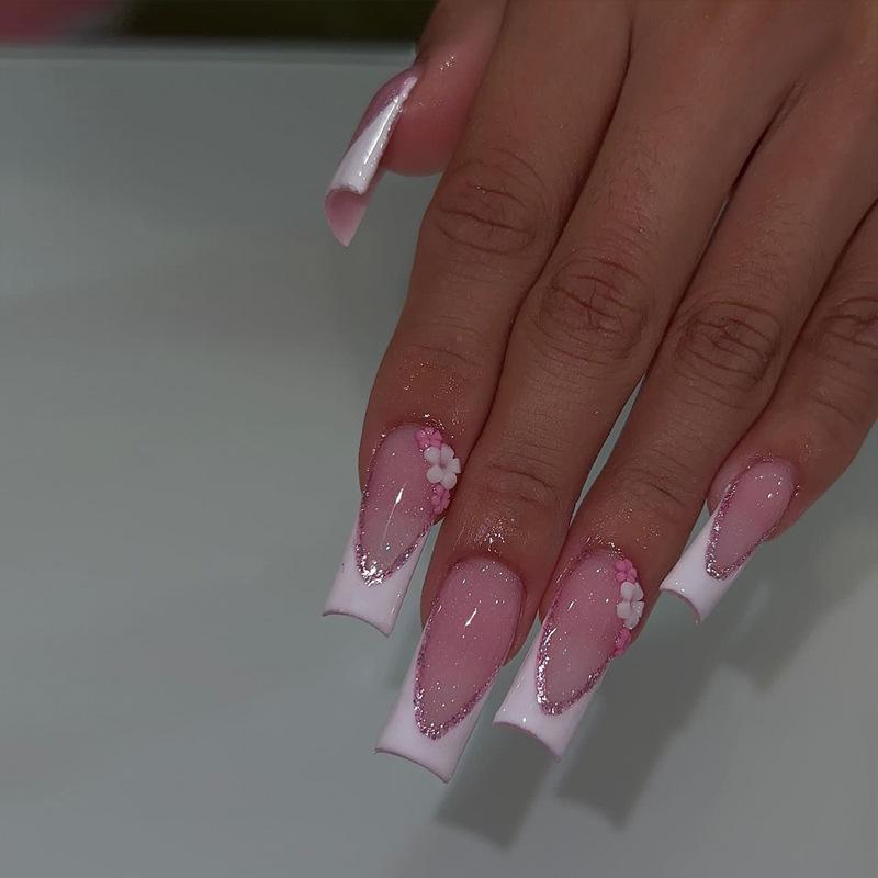 Wearable Medium-Long White Edge Floral Nail Art Patches - 24 Removable Pieces Gold-Plated Sealant Glue Edition
Wearable Medium-Long White Edge Floral Nail Art Patches - 24 Removable Pieces Gold-Plated Sealant Glue Edition