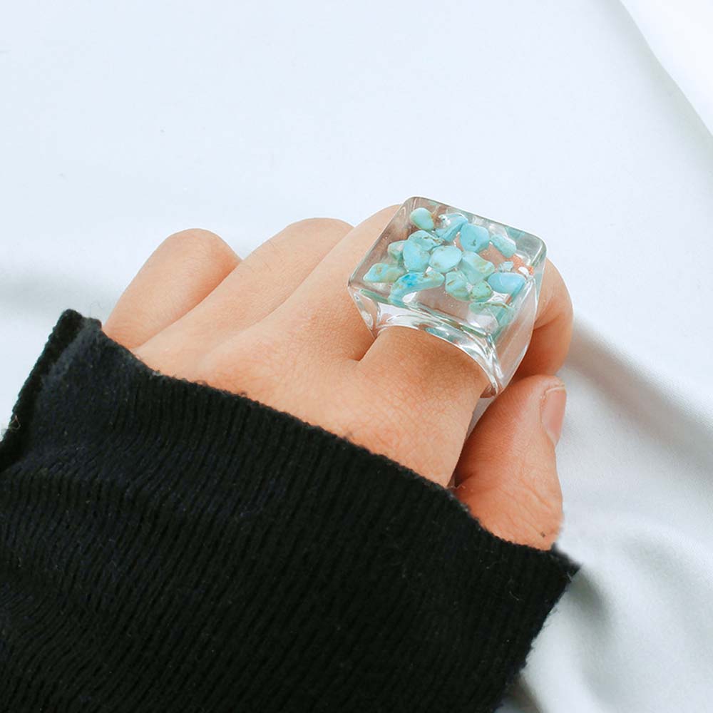 Wild Women Bead Transparent Colorful Stone Resin Rings Acrylic Finger Rings Fashion Jewelry
Wild Women Bead Transparent Colorful Stone Resin Rings Acrylic Finger Rings Fashion Jewelry
