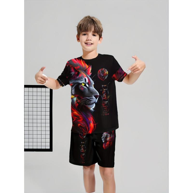 The 2025 summer new children s set, casual 3D printed T-shirt and shorts, polyester round neck, machine wash Spring/Summer serie 160
The 2025 summer new children s set, casual 3D printed T-shirt and shorts, polyester round neck, machine wash Spring/Summer serie 160
