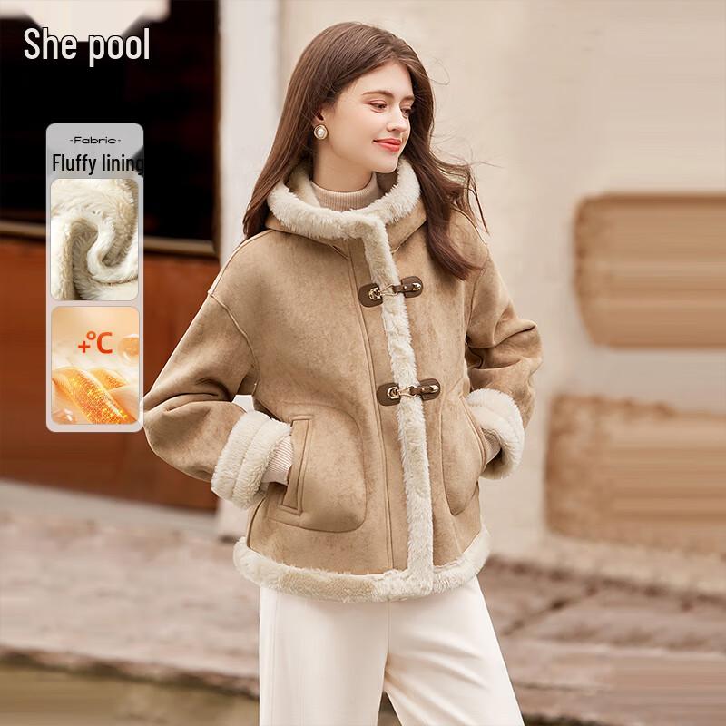 Women s Color Block Plush-Lined Hooded Jacket L
Women s Color Block Plush-Lined Hooded Jacket L