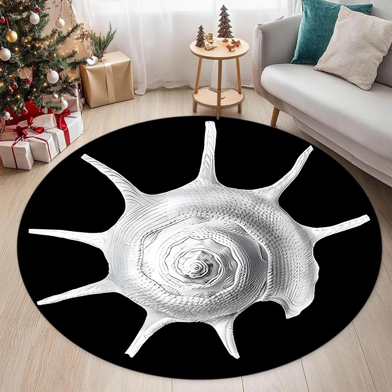Nautical Marine Life Round Area Rug 2D Ammonite Starfish Shell Fish Print Non Slip Floor Mat for Living Room Bedroom Home Decor 80cm x 80cm
Nautical Marine Life Round Area Rug 2D Ammonite Starfish Shell Fish Print Non Slip Floor Mat for Living Room Bedroom Home Decor 80cm x 80cm