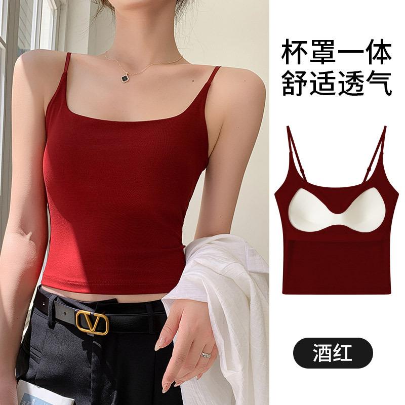 7 Sling vest women s summer slim-fitting and thin sexy with chest pad integrated beautiful back inner and outer top L fits 110-62.5kg бордовый
7 Sling vest women s summer slim-fitting and thin sexy with chest pad integrated beautiful back inner and outer top L fits 110-62.5kg бордовый