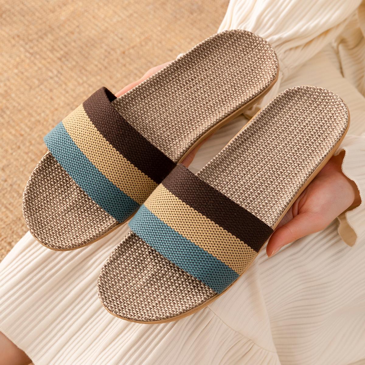 Summer Women Linen Slippers Lightweight Flat Home Slides Fashion Comfortable Non-slip Slippers Indoor Men Living Room Slippers 48-49 сірий
Summer Women Linen Slippers Lightweight Flat Home Slides Fashion Comfortable Non-slip Slippers Indoor Men Living Room Slippers 48-49 сірий
