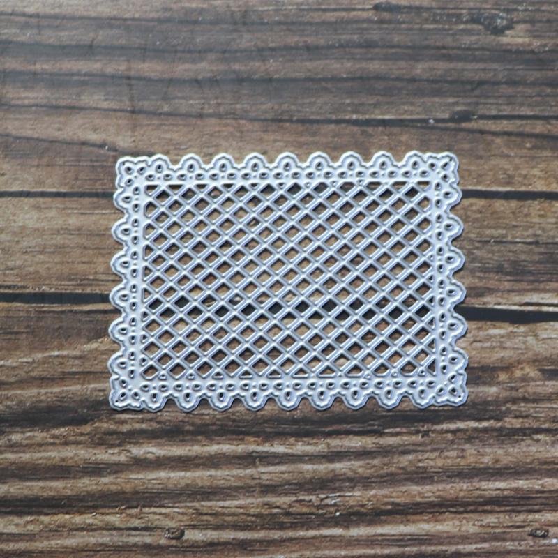 Кружевные прямоугольные штампы для резки металла, клетчатый фон, скрапбукинг для изготовления свадебных открыток, сделай сам 
Кружевные прямоугольные штампы для резки металла, клетчатый фон, скрапбукинг для изготовления свадебных открыток, сделай сам