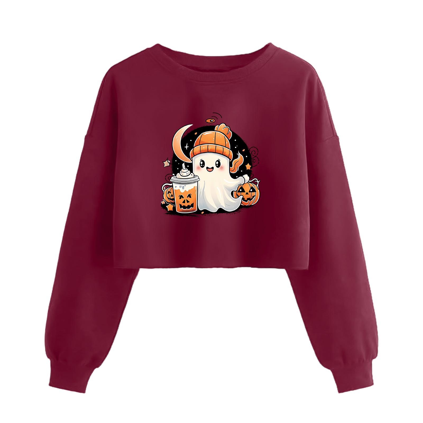 Женский модный пуловер с длинным рукавом и принтом на Хэллоуин, открывающий живот L винный
Женский модный пуловер с длинным рукавом и принтом на Хэллоуин, открывающий живот L винный