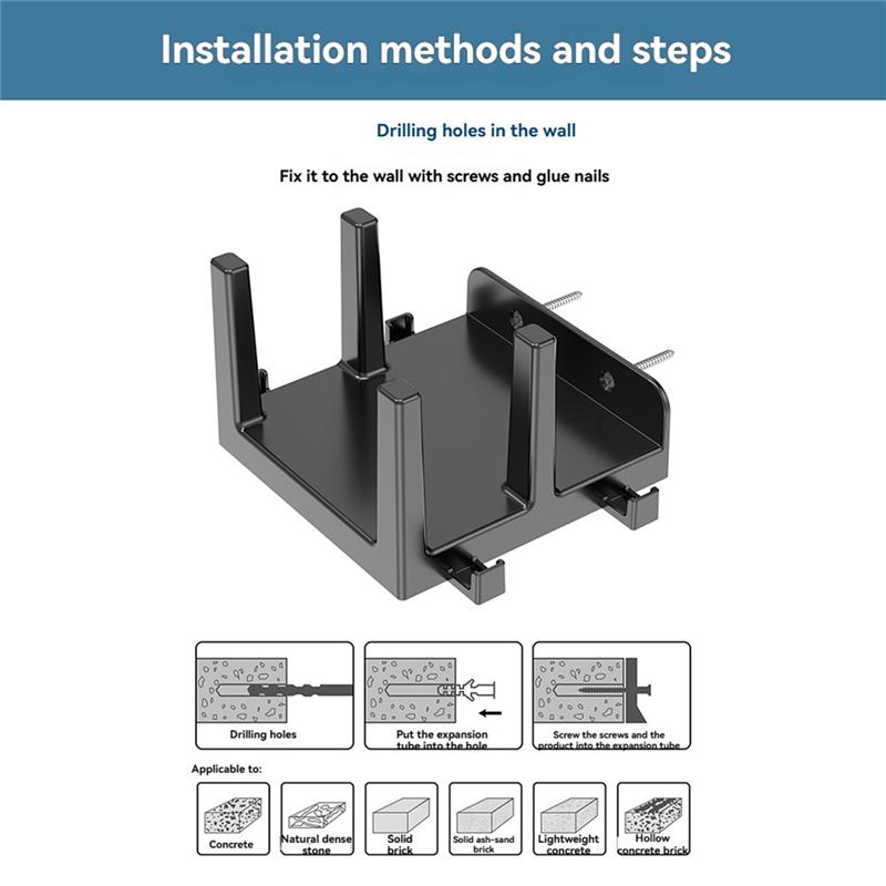 Router Wall Mount Bracket Wifi Storage Box Wall-Mounted Holder Wall Mounted Cable Organizer For Router Top Box чорний
Router Wall Mount Bracket Wifi Storage Box Wall-Mounted Holder Wall Mounted Cable Organizer For Router Top Box чорний