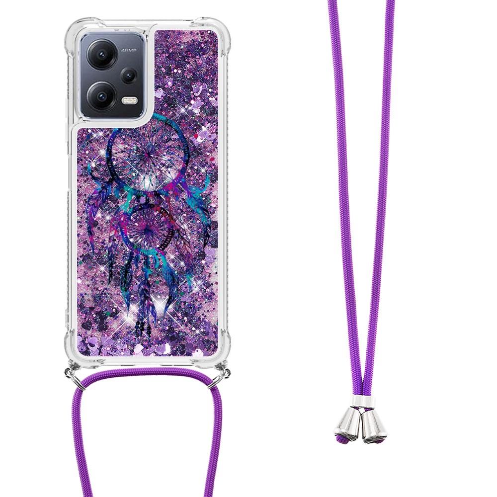 For Xiaomi Redmi Note 12 5G (Global)/(India)/(China)/Poco X5 5G TPU Case with Lanyard Quicksand Pattern Print Wind Chimes 
For Xiaomi Redmi Note 12 5G (Global)/(India)/(China)/Poco X5 5G TPU Case with Lanyard Quicksand Pattern Print Wind Chimes