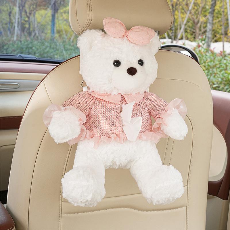 Cute cartoon car tissue box high-end tissue hanging bag creative doll doll car hanging paper box Rabbit fur bear tissue box white
Cute cartoon car tissue box high-end tissue hanging bag creative doll doll car hanging paper box Rabbit fur bear tissue box white