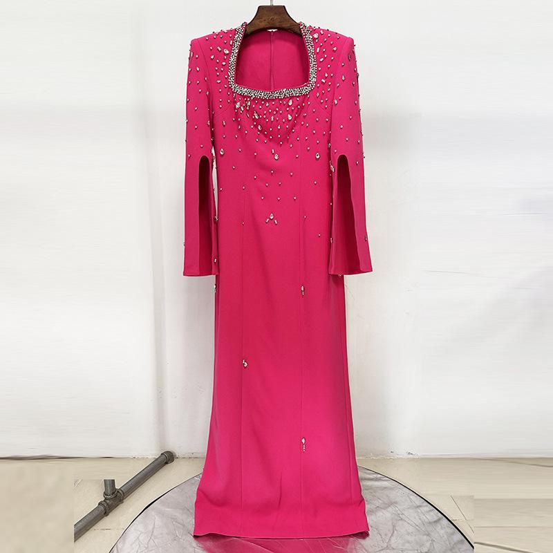 Evening Gown with Heavy Beading and Slit Sleeves - 2025 European & American Celebrity Fashion, Square Neck, Long Dress Extra Large фуксія
Evening Gown with Heavy Beading and Slit Sleeves - 2025 European & American Celebrity Fashion, Square Neck, Long Dress Extra Large фуксія
