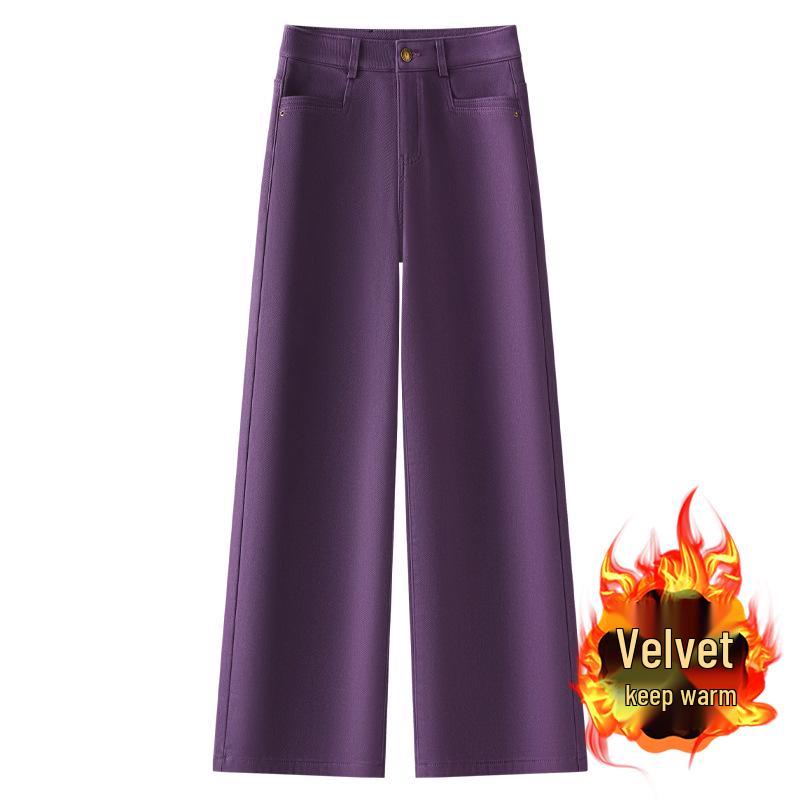 Women s Purple Loose Wide-Leg Fleece Lined Jeans, Thickened for Autumn/Winter, Floor-Length Drapey Straight-Leg Pants 2024. 2XL
Women s Purple Loose Wide-Leg Fleece Lined Jeans, Thickened for Autumn/Winter, Floor-Length Drapey Straight-Leg Pants 2024. 2XL