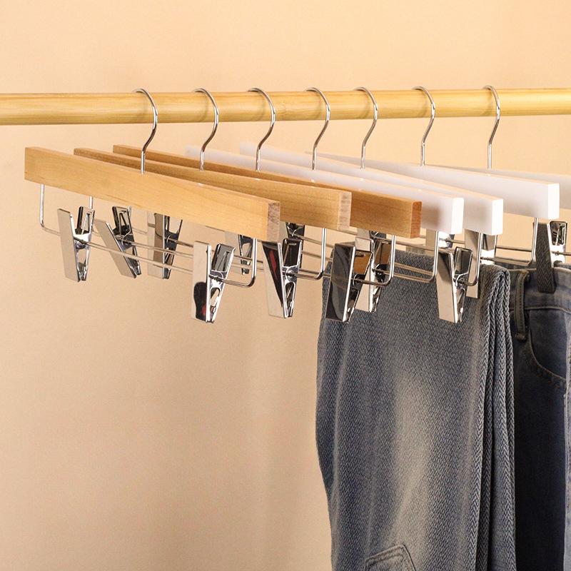White Wooden Pants Hanger,5 Pack Durable Skirt Hangers with Adjustable Clips for Jeans Slacks Shorts,Heavy Duty Clip Hangers 5PCS
White Wooden Pants Hanger,5 Pack Durable Skirt Hangers with Adjustable Clips for Jeans Slacks Shorts,Heavy Duty Clip Hangers 5PCS