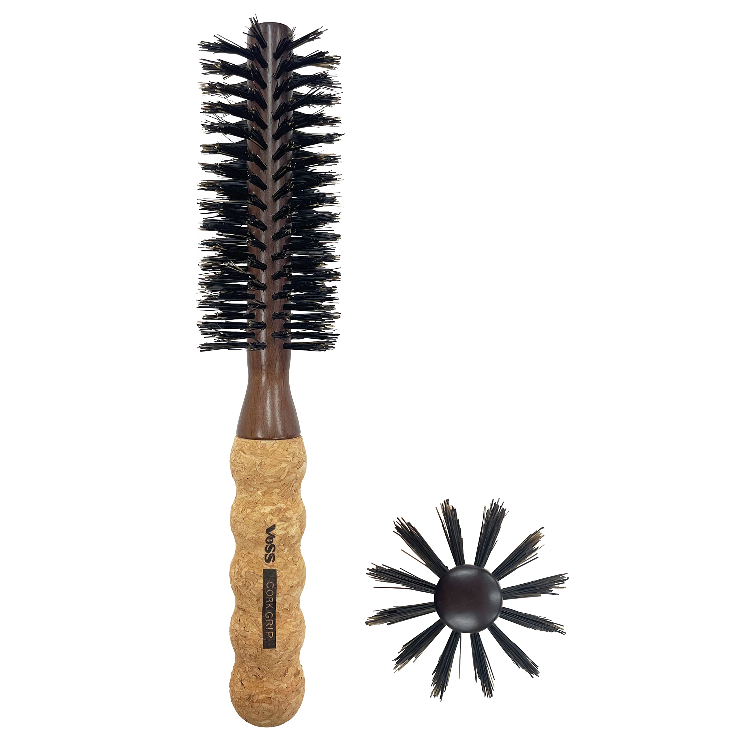 Vess Cork Grip Roll Medium Curly Natural Hair Natural Wood Natural Cork Roll Brush Hair Brush (47mm) CG-5000
Vess Cork Grip Roll Medium Curly Natural Hair Natural Wood Natural Cork Roll Brush Hair Brush (47mm) CG-5000