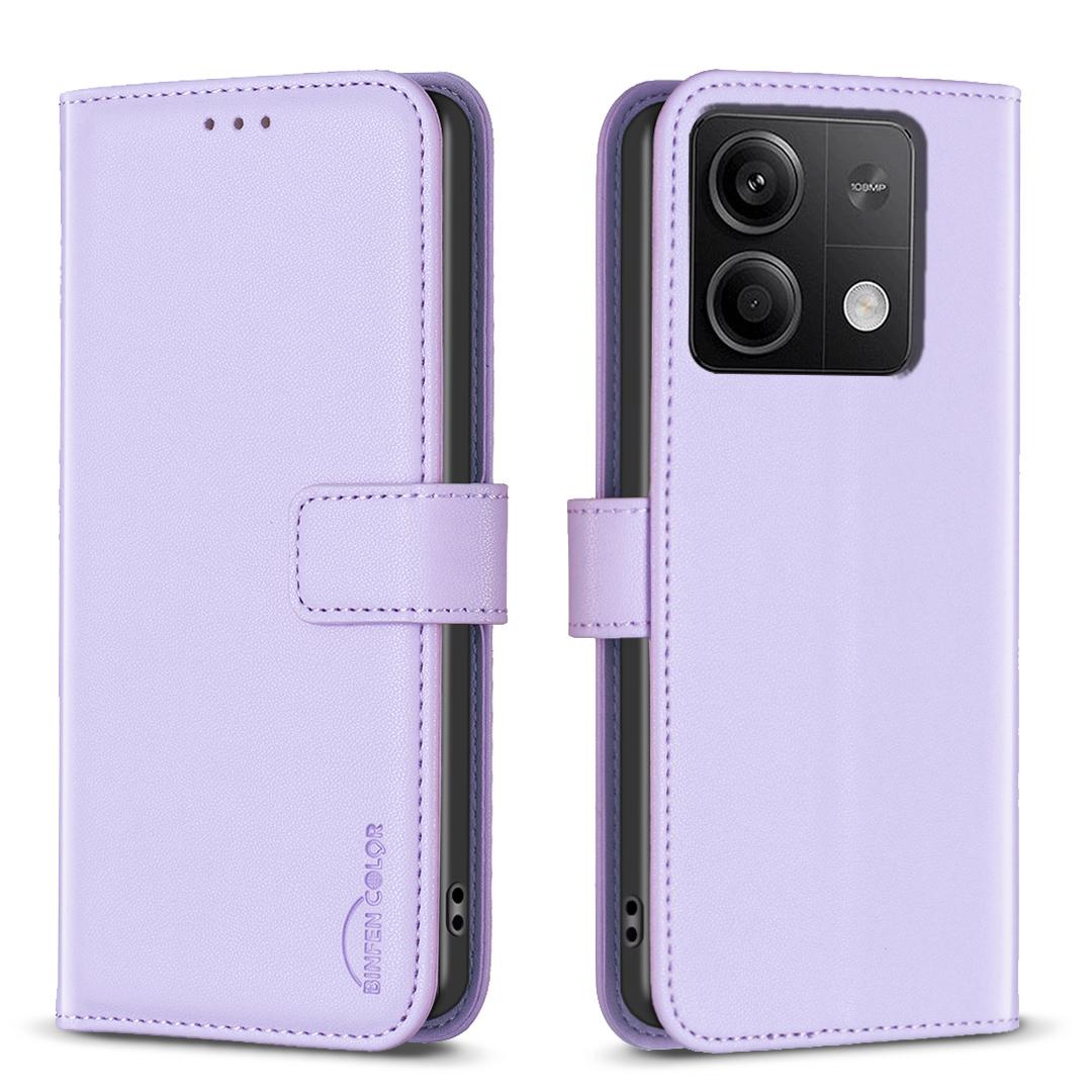 BINFEN COLOR BF17 Кожаный чехол-книжка для телефона Xiaomi Redmi Note 13 4G с подставкой и окошком Purple
BINFEN COLOR BF17 Кожаный чехол-книжка для телефона Xiaomi Redmi Note 13 4G с подставкой и окошком Purple