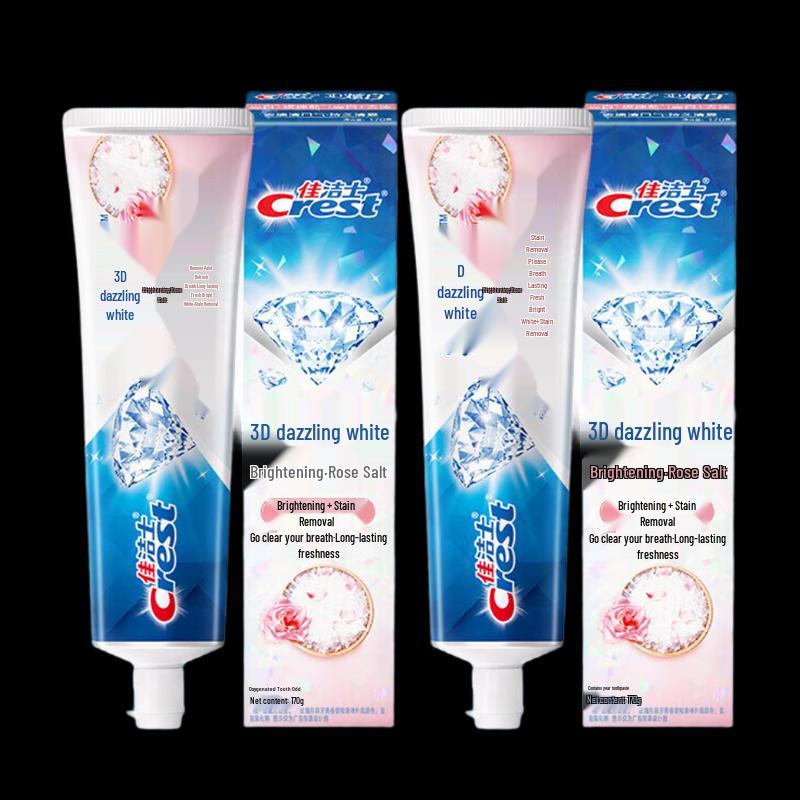 Crest 3D White Rose Salt Toothpaste (2 x 170g)
Crest 3D White Rose Salt Toothpaste (2 x 170g)
