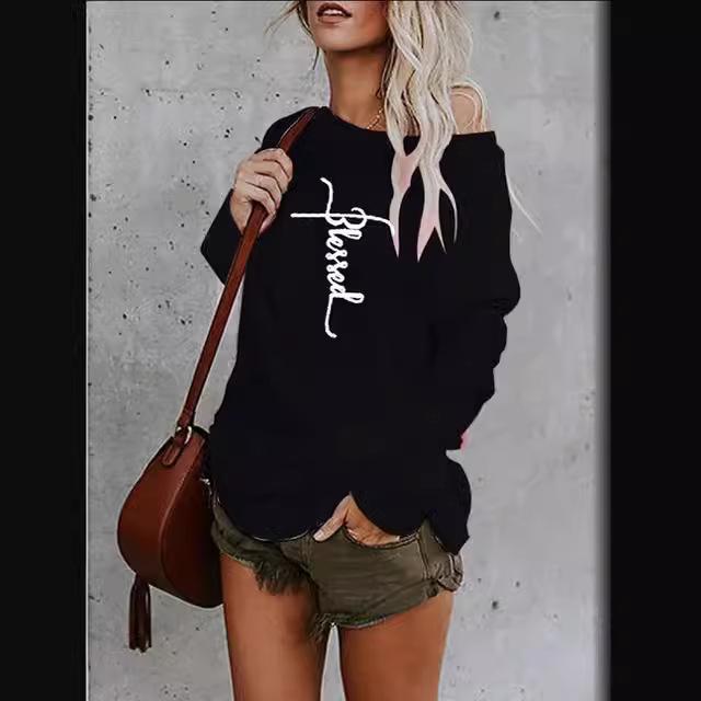 Модные женские повседневные топы, весенний топ с длинными рукавами и косым воротником, свободная футболка без бретелек с принтом, удобная и универсальная футболка для женщин 5XL чёрный
Модные женские повседневные топы, весенний топ с длинными рукавами и косым воротником, свободная футболка без бретелек с принтом, удобная и универсальная футболка для женщин 5XL чёрный