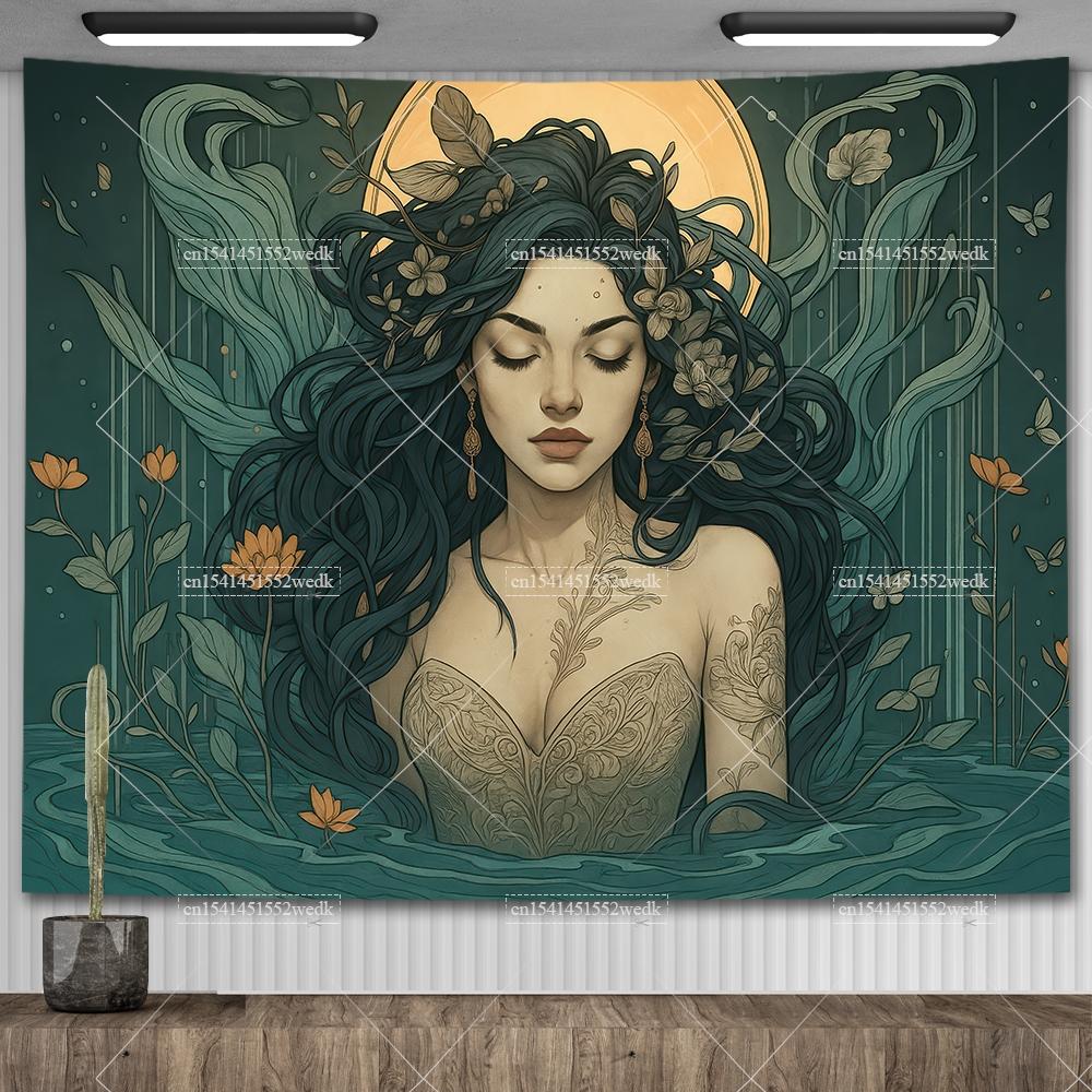 Moon Goddess Wall Hanging Tapestry Witchy Occult Divination Tapestries Altar Cloths Room Decoration Aesthetic Yoga Background 74x94cm(29x37in)
Moon Goddess Wall Hanging Tapestry Witchy Occult Divination Tapestries Altar Cloths Room Decoration Aesthetic Yoga Background 74x94cm(29x37in)