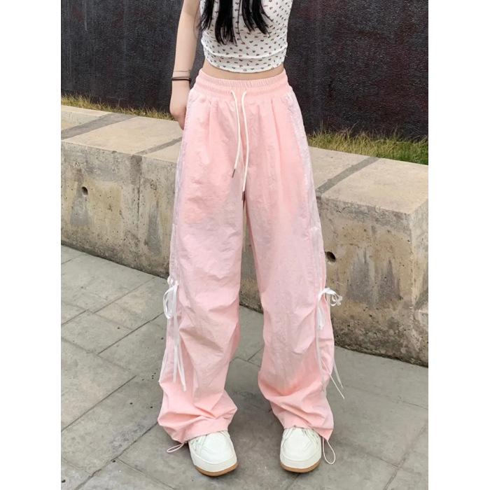 Women s Summer Color Block Drawstring Bow Wide-Leg Pants - Sweet Style Workwear Striped Patchwork Extra Large розовый
Women s Summer Color Block Drawstring Bow Wide-Leg Pants - Sweet Style Workwear Striped Patchwork Extra Large розовый