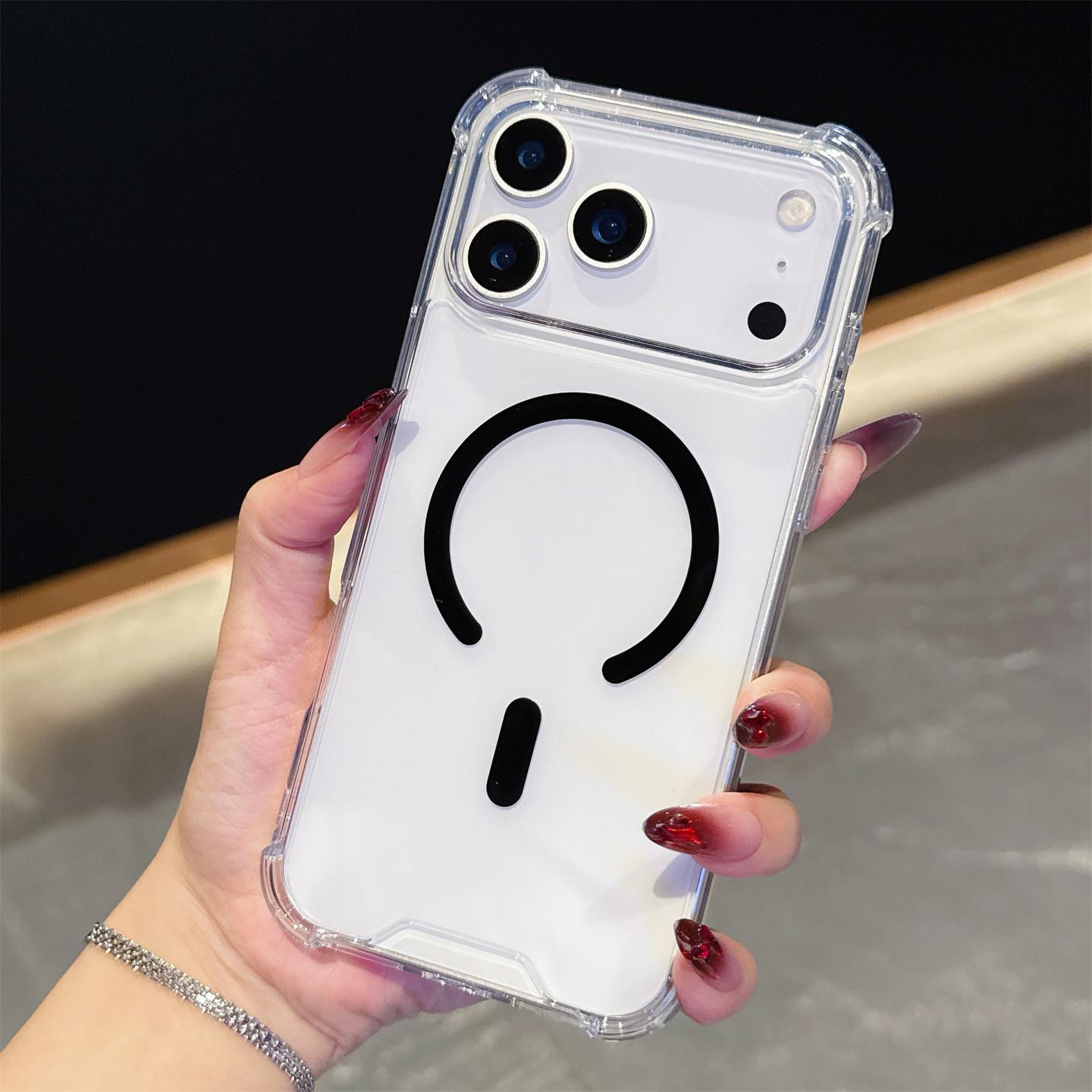 Square Airbag Anti-Drop Magnetic Acrylic Case for iPhone 17 Pro Max and 16, Transparent 15 Pro Max чорний
Square Airbag Anti-Drop Magnetic Acrylic Case for iPhone 17 Pro Max and 16, Transparent 15 Pro Max чорний