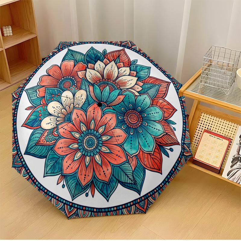 Vibrant Blue Flower with Yellow Center Theme Automatic Umbrella Compact 8-Rib Design Sturdy Construction Durable Umbrella Stylish Accessory
Vibrant Blue Flower with Yellow Center Theme Automatic Umbrella Compact 8-Rib Design Sturdy Construction Durable Umbrella Stylish Accessory