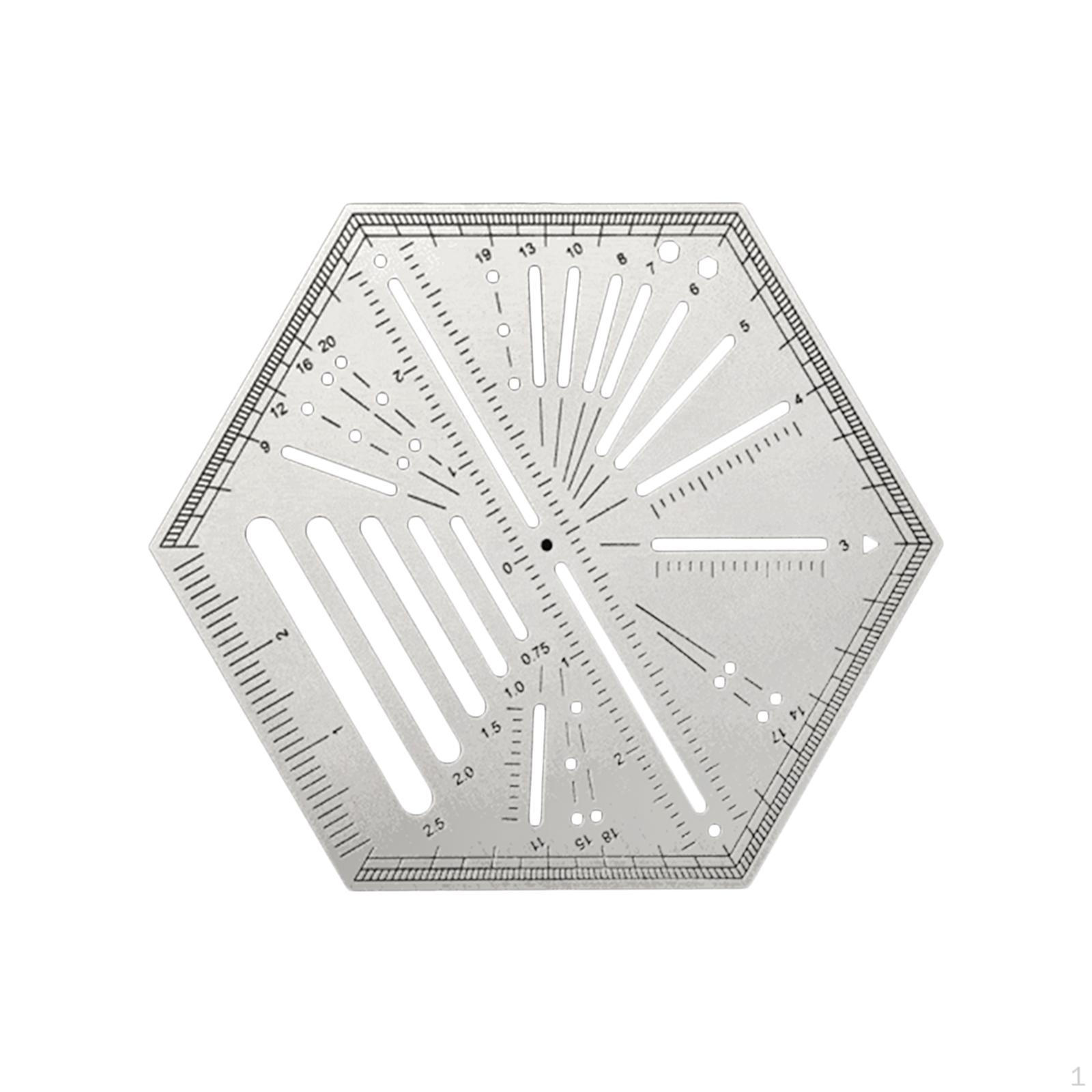 Hexagon Ruler for Home, Shape Templates, Portable Quilting
Hexagon Ruler for Home, Shape Templates, Portable Quilting
