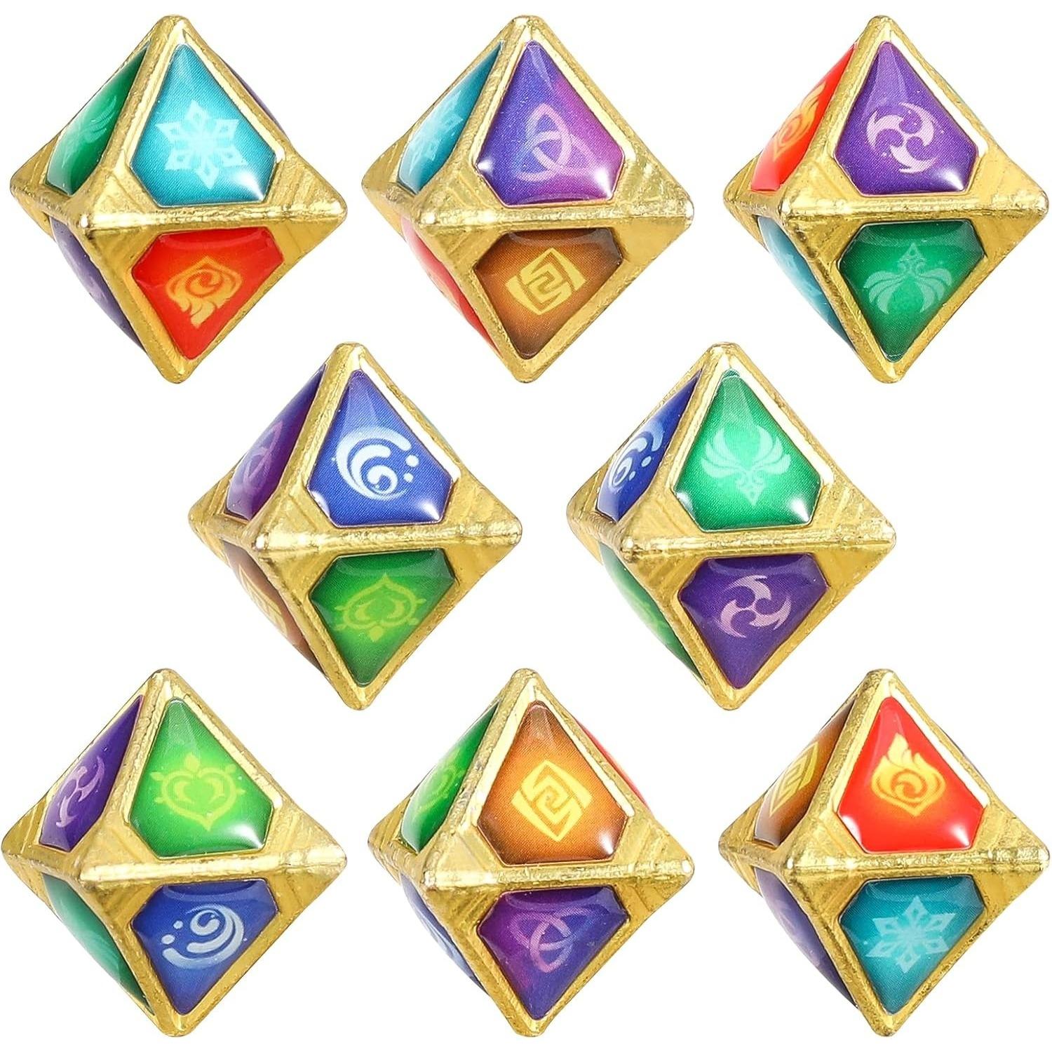 Impact Genius TCG Elemental Dice Game Requis Аксессуары Коллекция Игрушек (8шт) 2.4*2.4*2cm разноцветный
Impact Genius TCG Elemental Dice Game Requis Аксессуары Коллекция Игрушек (8шт) 2.4*2.4*2cm разноцветный