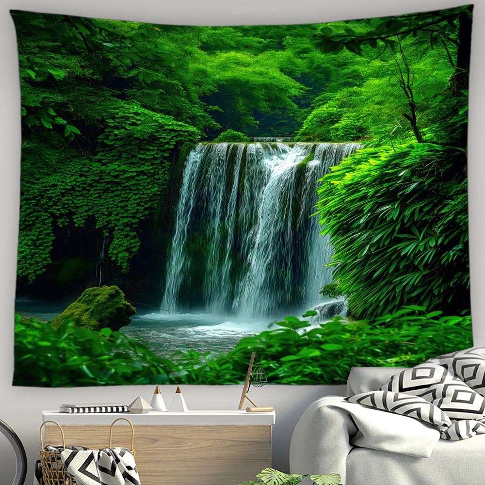 Asian Style Landscape Tapestry Nature Scenery Forest Waterfall Bedroom Living Room Home Wall Hanging Decor Natural Tapestry W60H190(CM)-1 Pcs
Asian Style Landscape Tapestry Nature Scenery Forest Waterfall Bedroom Living Room Home Wall Hanging Decor Natural Tapestry W60H190(CM)-1 Pcs