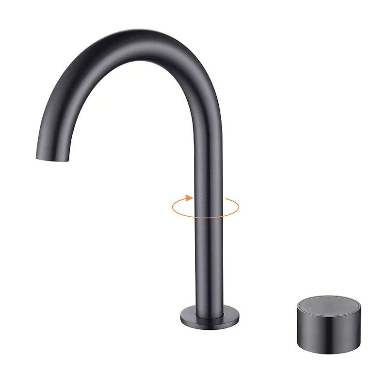 Brass Brushed Gold Bathroom Basin Faucet Single Lever 360 Rotation Spout Lavatory Tap Gun Gray Double Hole Mixer Sink faucet сірий колір
Brass Brushed Gold Bathroom Basin Faucet Single Lever 360 Rotation Spout Lavatory Tap Gun Gray Double Hole Mixer Sink faucet сірий колір