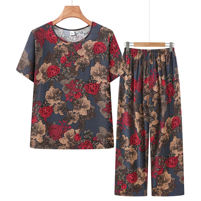 Stylish Short-Sleeved Printed Casual Summer Set for Middle-Aged Women, Lightweight Plus Size Pajamas, Versatile for Home or Outdoor Wear. 2XL (Recommended for 100-120 Jin)
Stylish Short-Sleeved Printed Casual Summer Set for Middle-Aged Women, Lightweight Plus Size Pajamas, Versatile for Home or Outdoor Wear. 2XL (Recommended for 100-120 Jin)
