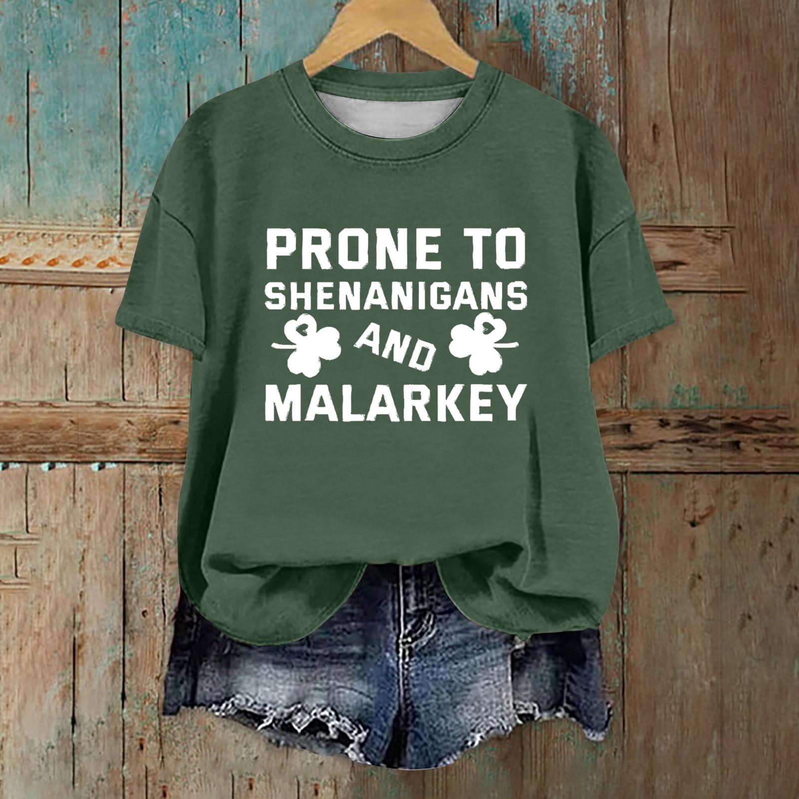 Жіноча Мода Повсякденний Короткий Светр з Спущеним Плечем. Футболка з круглим вирізом з принтом до Дня Святого Патрика S
Жіноча Мода Повсякденний Короткий Светр з Спущеним Плечем. Футболка з круглим вирізом з принтом до Дня Святого Патрика S