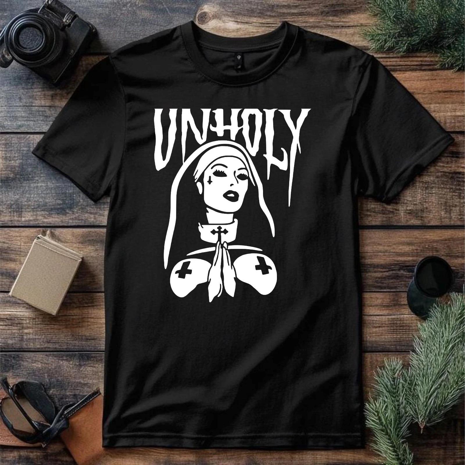 Unhly Gothic Nun T-shirt Latest Sarcastic Chruch Streetwear Top Women s Gift Tee XL
Unhly Gothic Nun T-shirt Latest Sarcastic Chruch Streetwear Top Women s Gift Tee XL