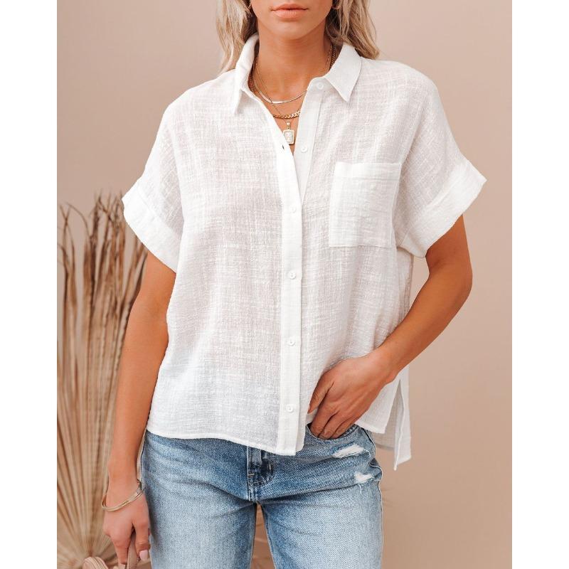 Summer Short Sleeve Loose Casual Women Shrt Fashion Elegant Pocket Office Blouse Simple Lapel Solid Color Plus Size Tops 5XL лавандовий
Summer Short Sleeve Loose Casual Women Shrt Fashion Elegant Pocket Office Blouse Simple Lapel Solid Color Plus Size Tops 5XL лавандовий