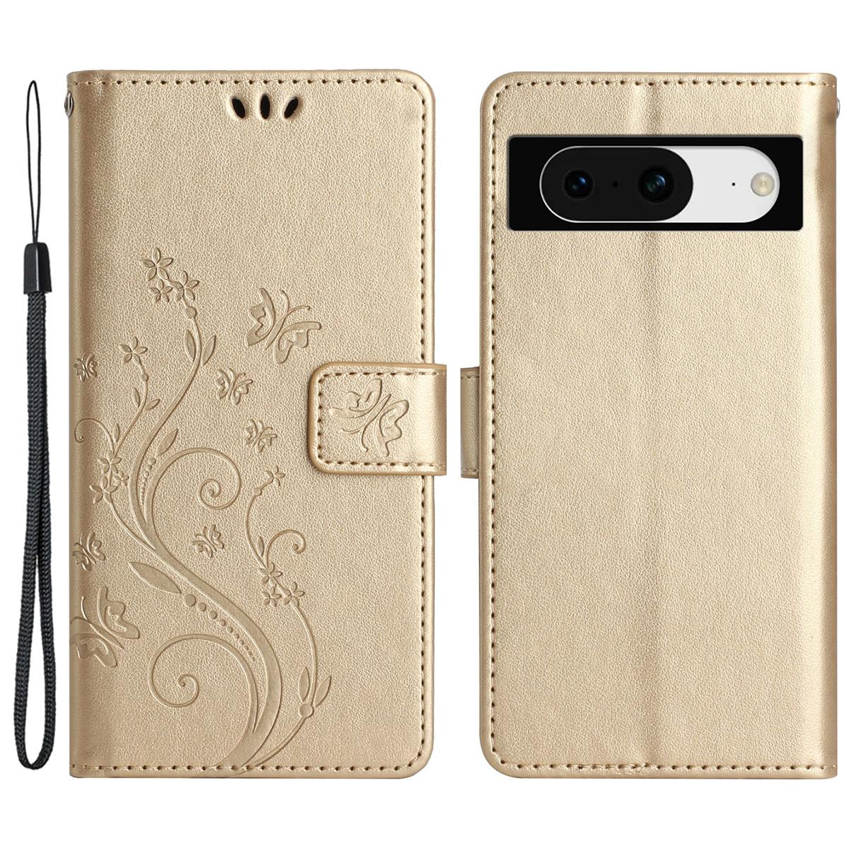 For Google Pixel 8 Phone Case Leather Flip Cover Butterfly Flower Pattern Imprinted Gold
For Google Pixel 8 Phone Case Leather Flip Cover Butterfly Flower Pattern Imprinted Gold