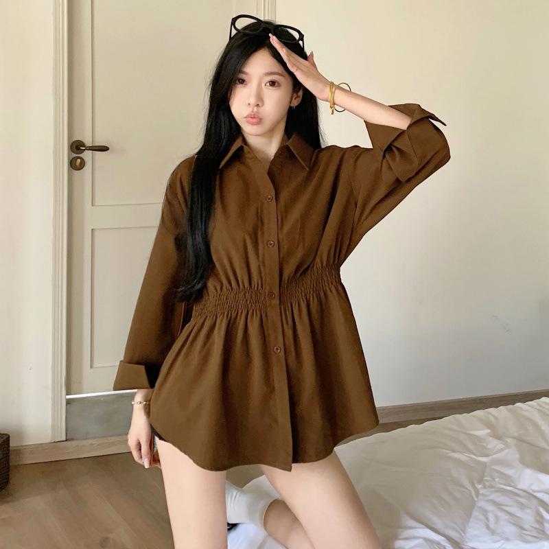 Plus Size Waist-Cinched Shirt: Gentle Style, Belly-Covering Blouse for Spring & Autumn 2XL кавовий
Plus Size Waist-Cinched Shirt: Gentle Style, Belly-Covering Blouse for Spring & Autumn 2XL кавовий