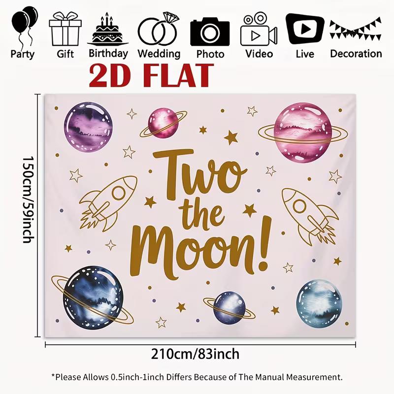 2D Pink Blue Planet Two The Moon Backdrop for Kids 2nd Birthday Photoshoot 47.2x31.5inch/120*80cm
2D Pink Blue Planet Two The Moon Backdrop for Kids 2nd Birthday Photoshoot 47.2x31.5inch/120*80cm