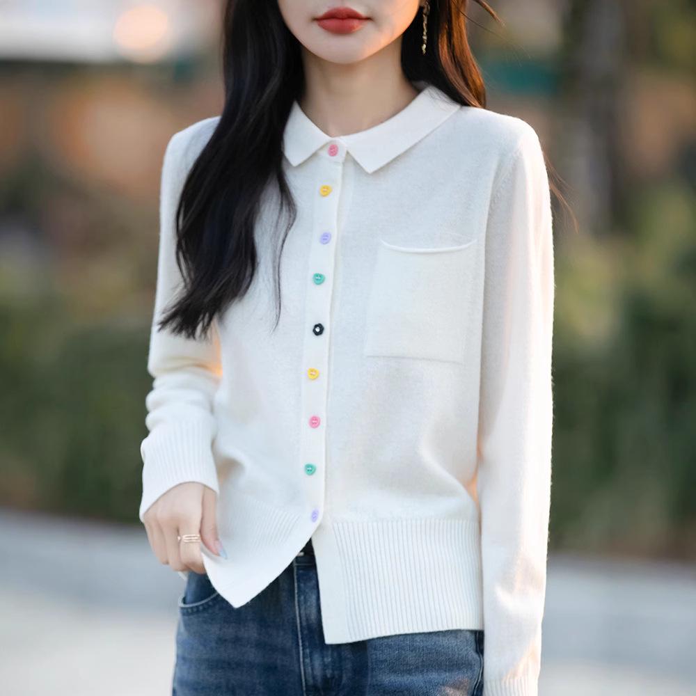Women s Slim-Fit Polo Collar Knit Cardigan - Long-Sleeved Spring/Autumn Outerwear with Stylish Design and Elegance M for 85-100 jin небесно-голубой
Women s Slim-Fit Polo Collar Knit Cardigan - Long-Sleeved Spring/Autumn Outerwear with Stylish Design and Elegance M for 85-100 jin небесно-голубой