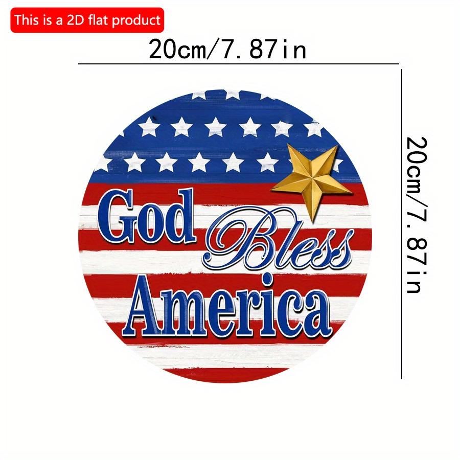 2D плоский 20 см 1 шт. Знак «Боже, благослови Америку» с узорами флага и звезд, круглый деревянный кулон для вечеринки, тема празднования Дня независимости, потрясающий цвет национального флага 20*20cm
2D плоский 20 см 1 шт. Знак «Боже, благослови Америку» с узорами флага и звезд, круглый деревянный кулон для вечеринки, тема празднования Дня независимости, потрясающий цвет национального флага 20*20cm